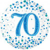 OT226720 SPARKLING FIZZ BLUE 70 45CM FOIL BALLOON