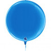 G74100B GLOBE 4D BLUE 15INCH/38CM FOIL BALLOON. INC HELIUM & RIBBON