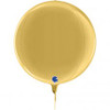 G7411112G5 GLOBE 4D GOLD 5 11'INCH/38CM FOIL BALLOON. INC HELIUM & RIBBON