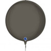 G741P00GY GLOBE 4D PLATINUM GREY 15INCH/38CM FOIL BALLOON. INC HELIUM & RIBBON