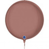 G741P04RG GLOBE 4D PLATINUM ROSE 15INCH/38CM FOIL BALLOON. INC HELIUM & RIBBON