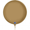 G741P05CH GLOBE 4D PLATINUM CHAMPAGNE 15INCH/38CM FOIL BALLOON. INC HELIUM & RIBBON