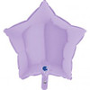 G192M02L STAR MATTE LILAC 45CM/18 INCH FOIL BALLOON. INC HELIUM & RIBBON