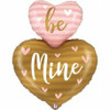 G25153 42 INCH BE MINE HEART DUO JUMBO FOIL BALLOON. INC HELIUM & RIBBON