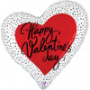 G25158 35 INCH VALENTINE DOTS HEART JUMBO FOIL BALLOON. INC HELIUM & RIBBON