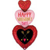 G25161 82 INCH SPECIAL DELIVERY VALENTINE TRIO JUMBO FOIL BALLOON. INC HELIUM & RIBBON