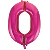 213720 0 NUMERAL MAGENTA FOIL BALLOON 87CM/34 INCH . INC HELIUM, WEIGHT, RIBBON