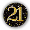 21ST SPARKLING FIZZ BLACK & GOLD BADGE 75MM