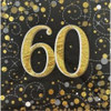 SPARKLING FIZZ BLACK GOLD 60 NAPKINS PACK 16