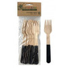 ECO WOODEN CUTLERY BLACK FORKS P10