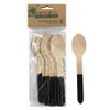 ECO WOODEN CUTLERY BLACK SPOONS P10