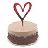 443034 CAKE TOPPER ACRYLIC HEART RED