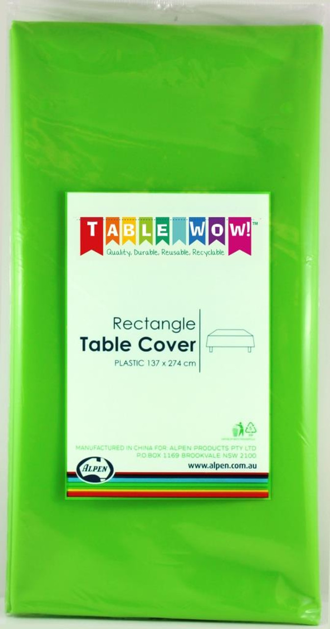 388122 LIME RECTANGLE T'COVER 137x274cm
