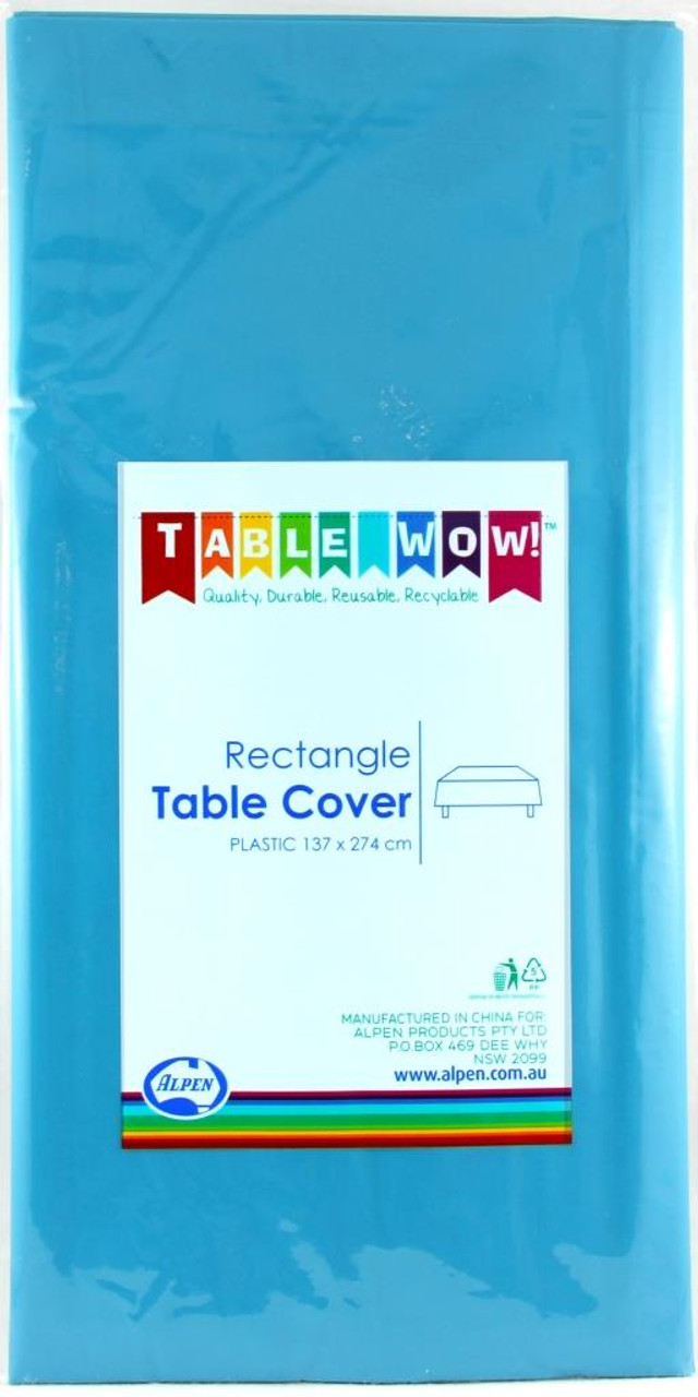 388138 AZURE BLUE RECTANGLE T'COVER 137x274cm