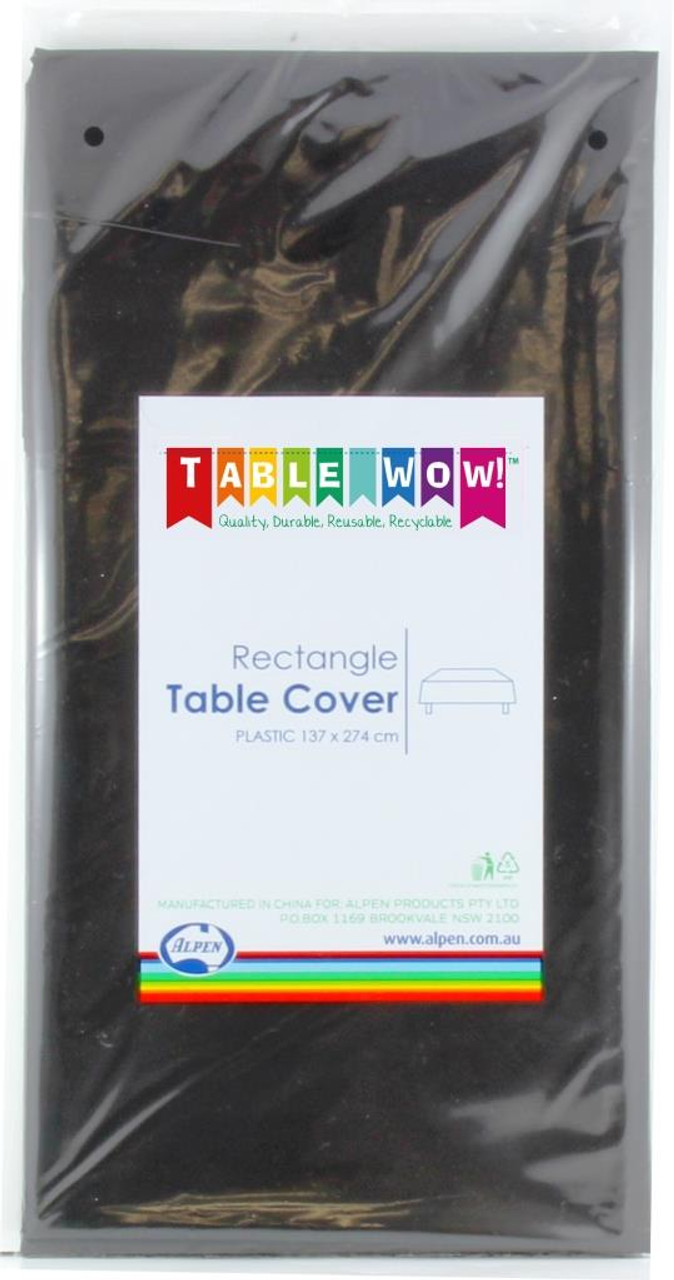 388158 BLACK RECTANGLE T'COVER 137x274cm