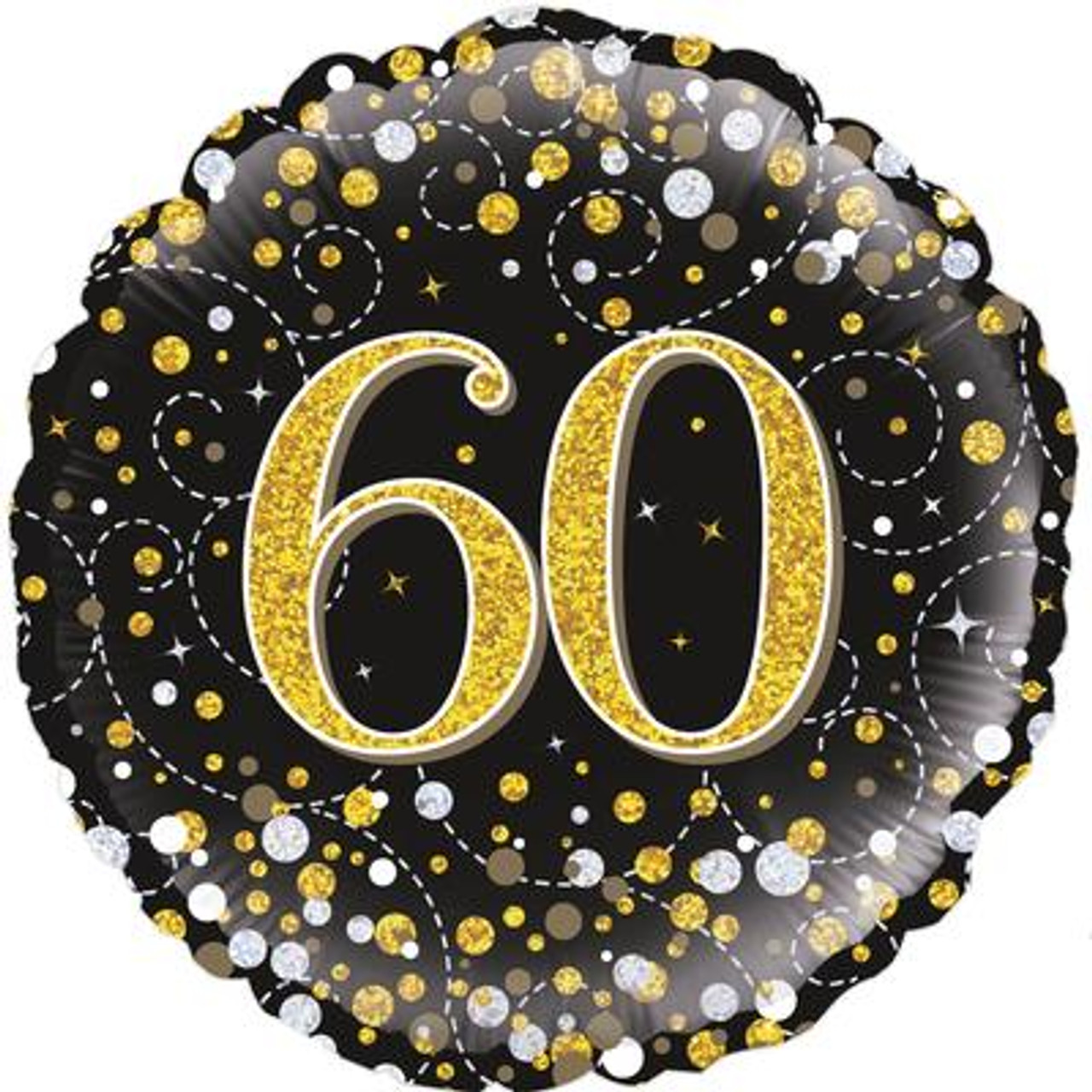 210447 SPARKLING FIZZ BLACK & GOLD 60th BIRTHDAY (Oaktree 227284)