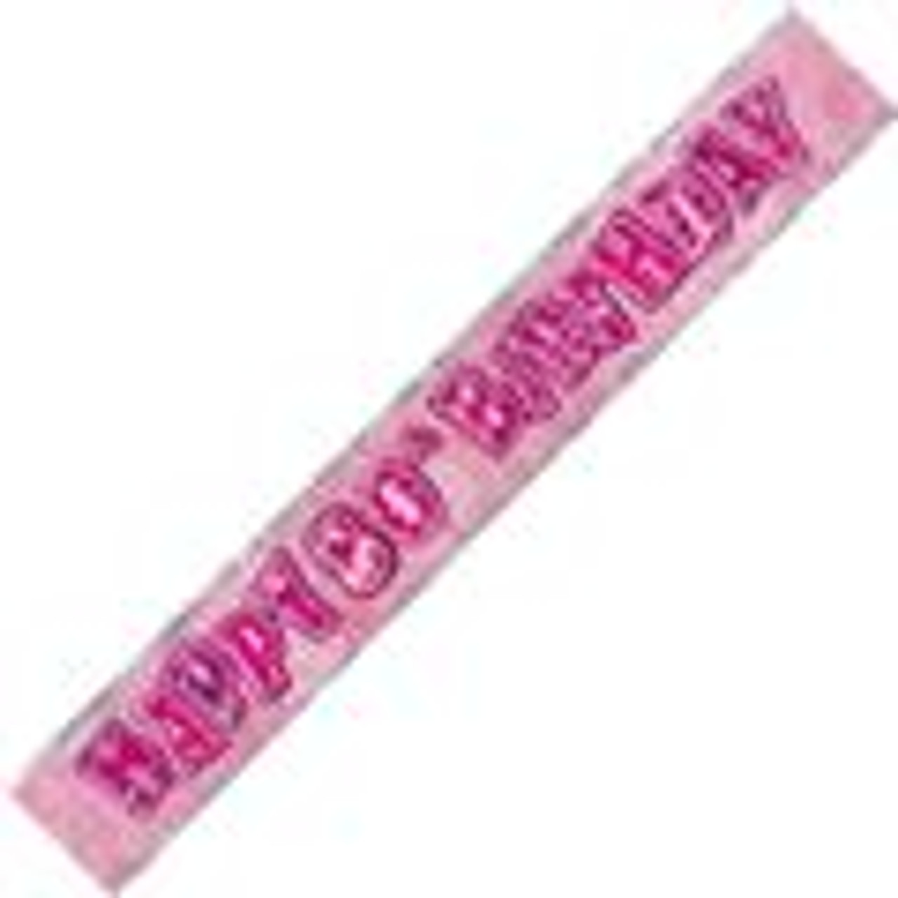 90197 GLITZ PINK FOIL BANNER 80th BIRTHDAY
