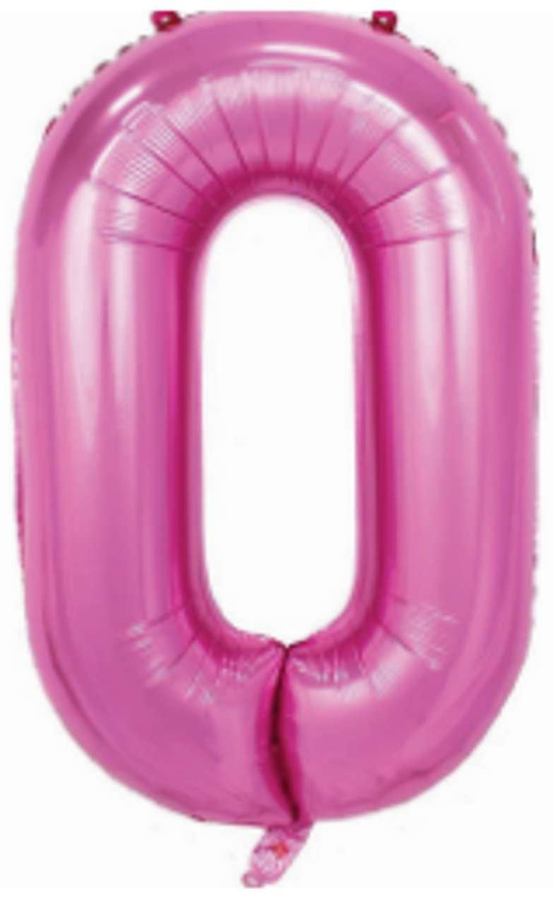 E4037 GIANT NUMERAL FOIL 86cm PINK 0