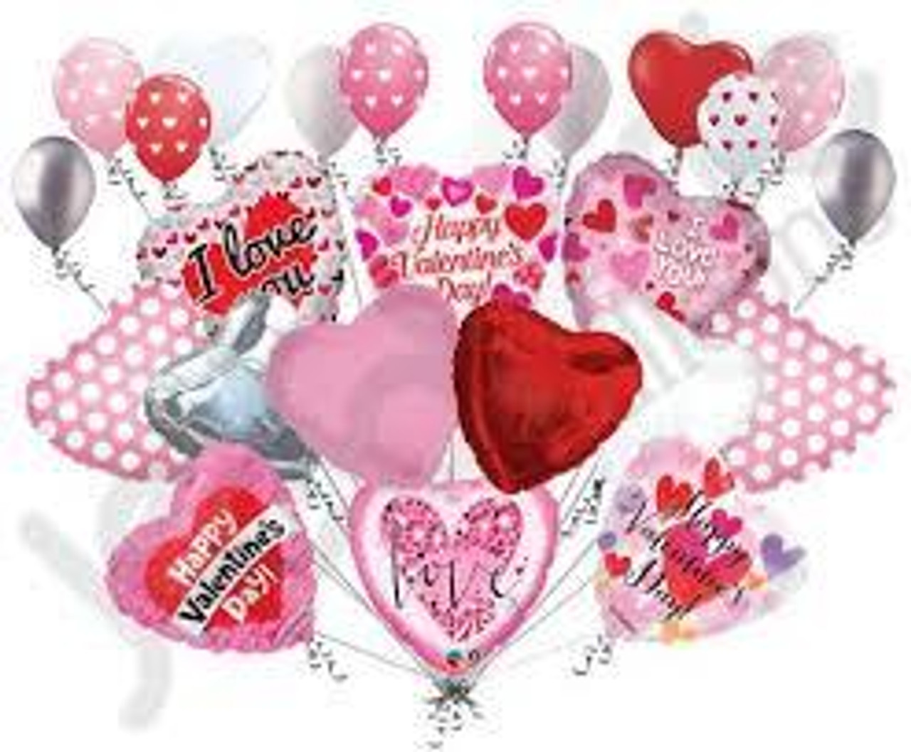 Large range of Helium filled Single Valentine Foils from $12.95 (standard size)