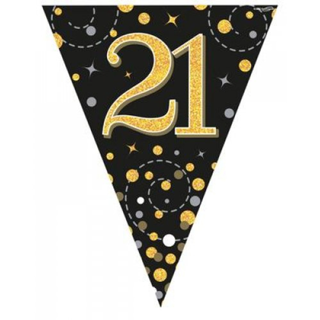 SPARKLING FIZZ�� BLACK 21ST BIRTHDAY FLAG BANNER