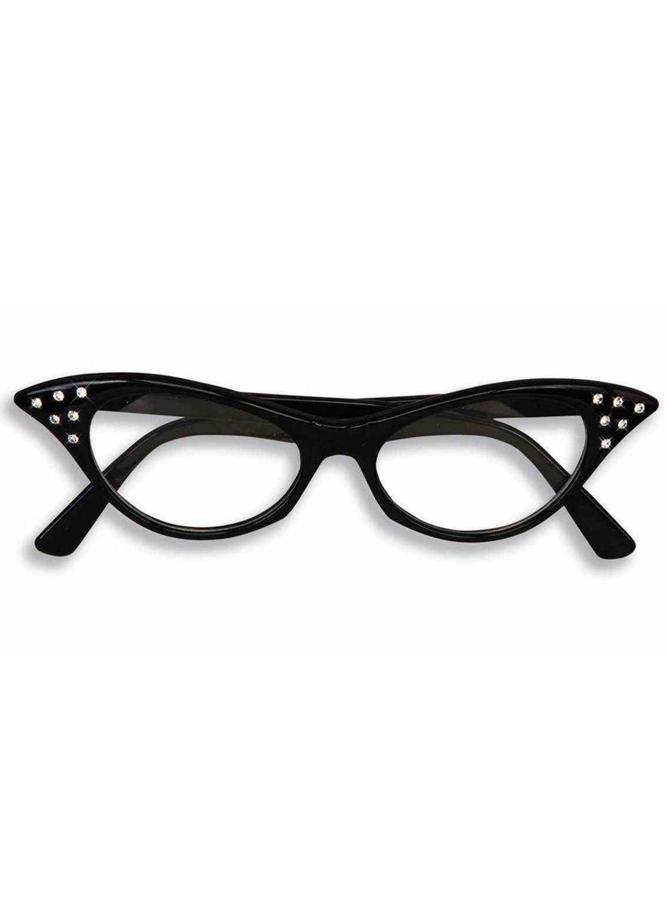 AM840072 GLASSES 50s FEMALE BLACK CAT EYE