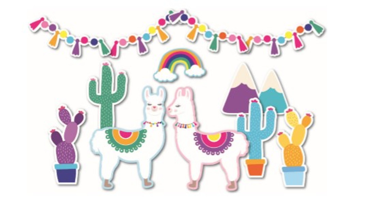 E6644 LLAMA WALL DECORATIONS PK12