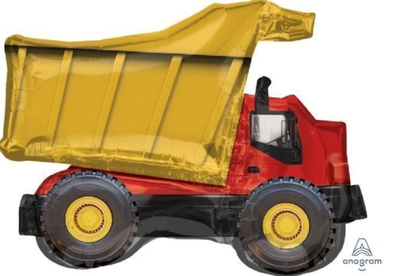 3538901 DUMP TRUCK SUPERSHAPE FOIL - HELIUM FILLED