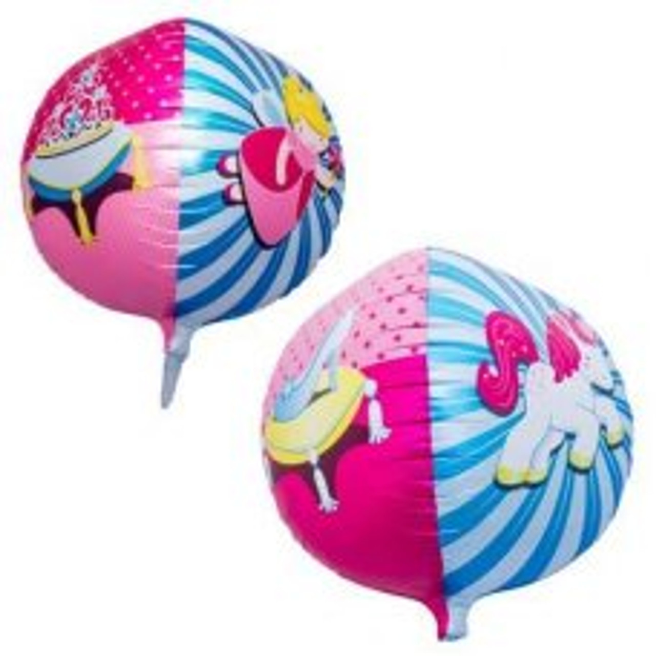 212414 PRINCESS 3D SPHERE FOIL BALLOON 43cm uninflated