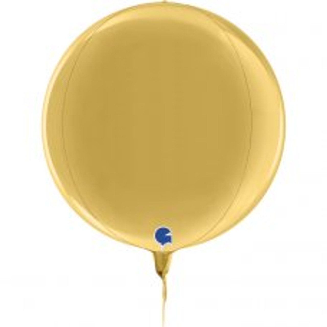 G7411112G5 GLOBE 4D GOLD 5 11'INCH/38CM FOIL BALLOON. INC HELIUM & RIBBON