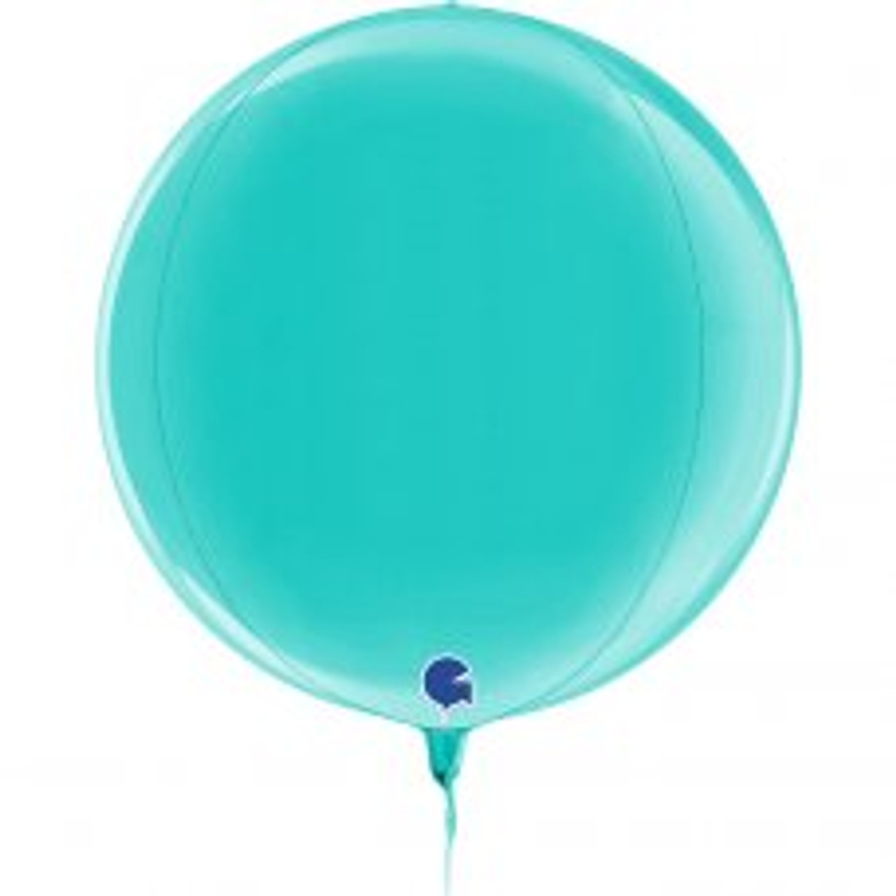G74117TI GLOBE 4D TIFFANY 15INCH/38CM FOIL BALLOON. INC HELIUM & RIBBON