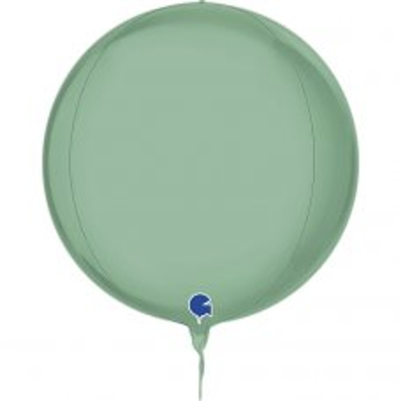 G741P03TI GLOBE 4D PLATINUM TIFFANY 15INCH/38CM FOIL BALLOON. INC HELIUM & RIBBON