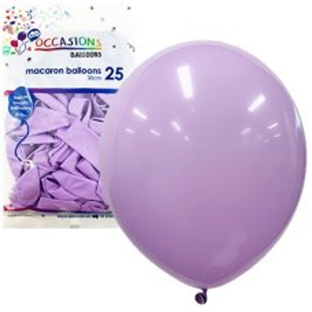 203193 MACARON LAVENDER 30CM LATEX BALLOONS PACK 25