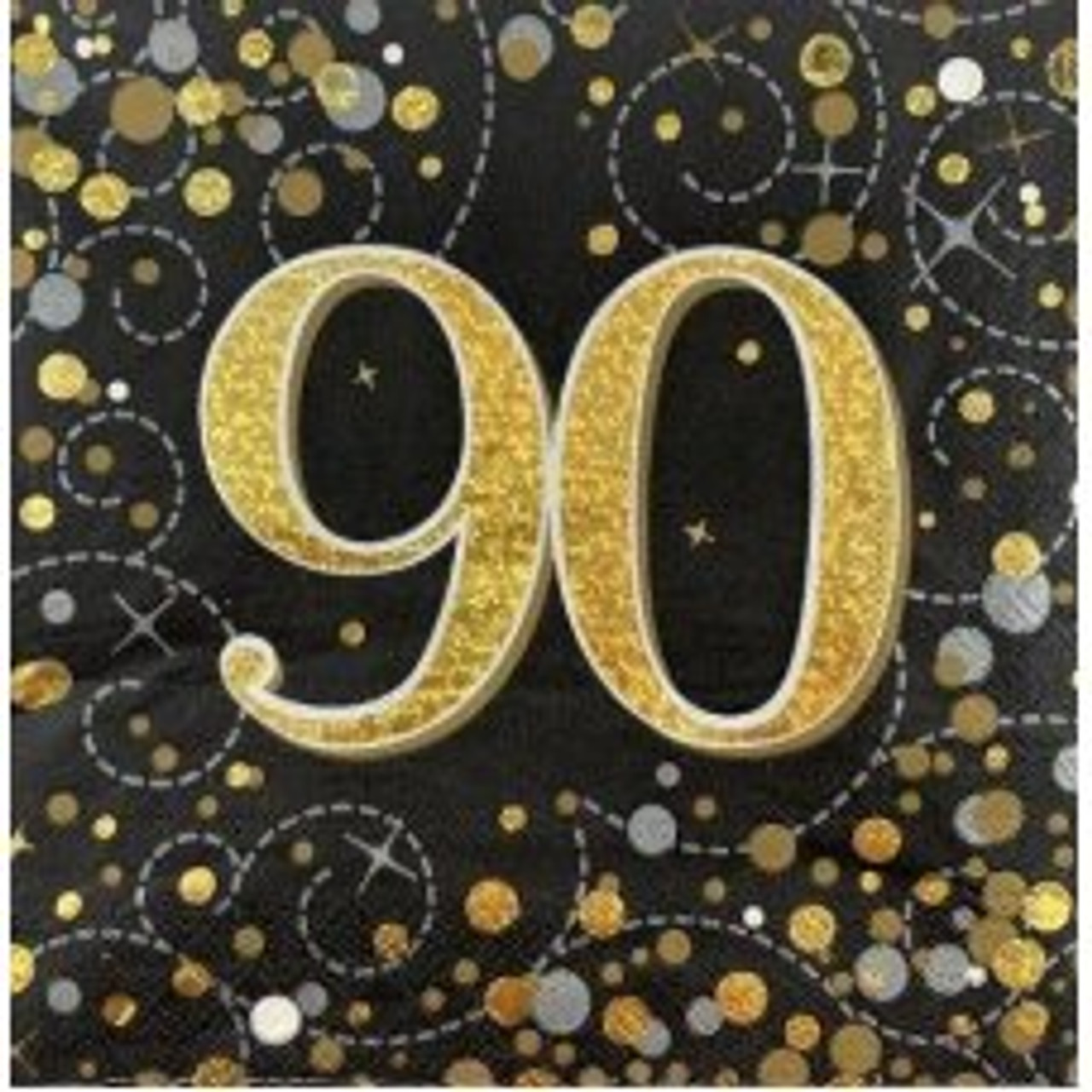 SPARKLING FIZZ BLACK GOLD 90 NAPKINS PACK 16