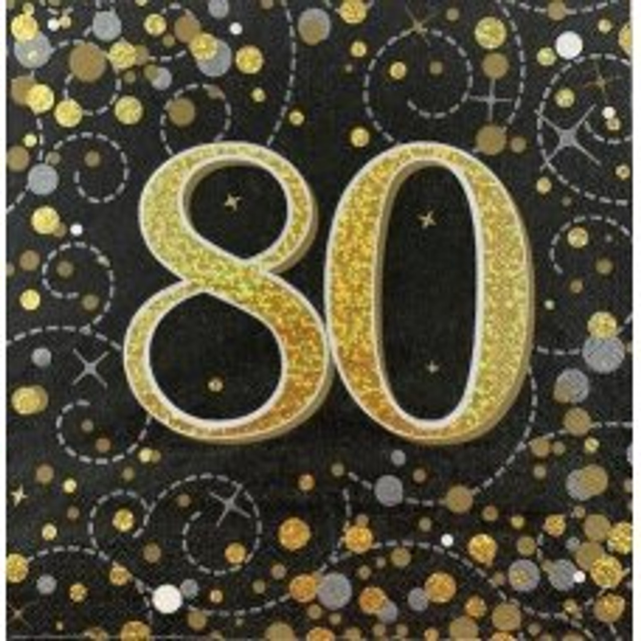 SPARKLING FIZZ BLACK GOLD 80 NAPKINS PACK 16