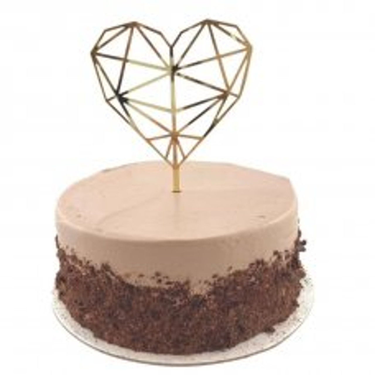 443033 CAKE TOPPER ACRYLIC HEART GOLD