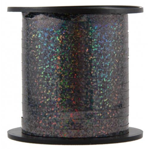 HOLOGRAPHIC BLACK CURLING RIBBON 225m Code 205243