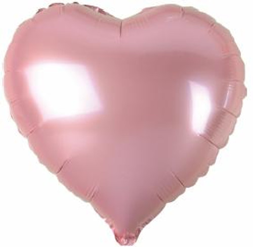 E4156 HEART LIGHT PINK FOIL 45cm