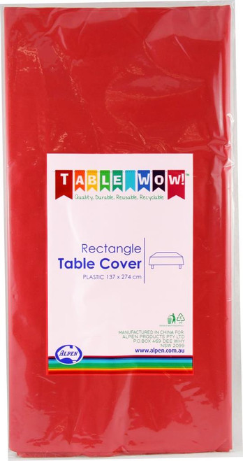 388116 RED RECTANGLE T'COVER 137x274cm