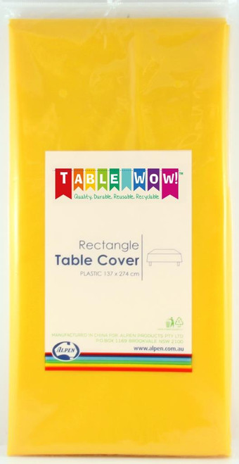 388125 YELLOW RECTANGLE T'COVER 137x274cm