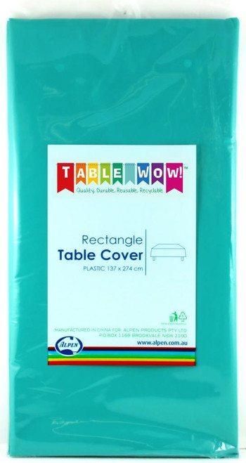 388137 TEAL RECTANGLE T'COVER 137x274cm