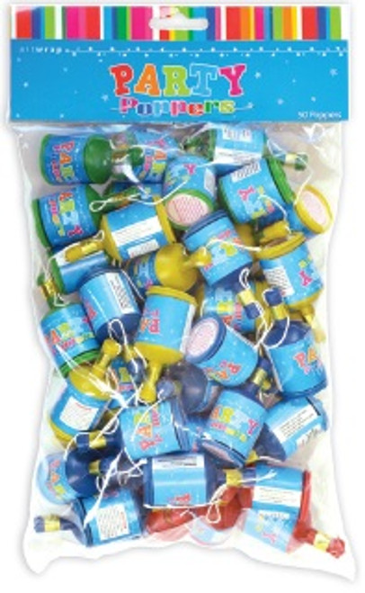 E964 PARTY POPPERS PACK 50