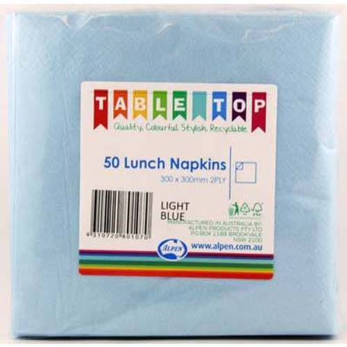 380107 LIGHT BLUE LUNCH 30 X 30CM PACK 50