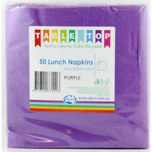 380146 PURPLE LUNCH 30 X 30CM PACK 50