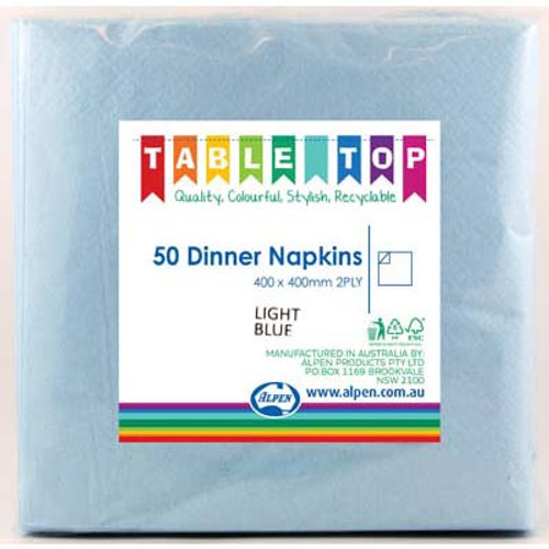 380207 LIGHT BLUE DINNER 40 X 40CM PACK 50