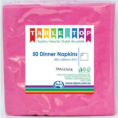 380234 MAGENTA DINNER 40 X 40CM PACK 50