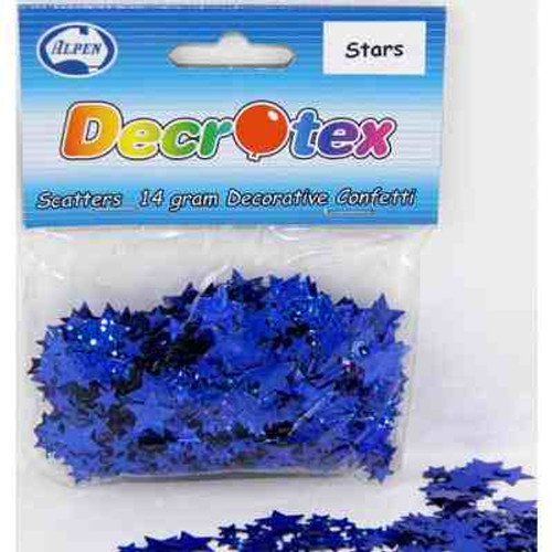 108332 HOLOGRAPHIC STARS 6MM & 11MM BLUE