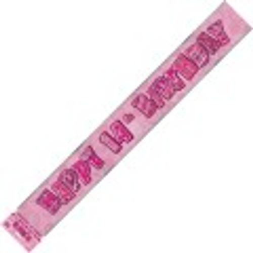 90232 Glitz Foil Banners 14th Birthday