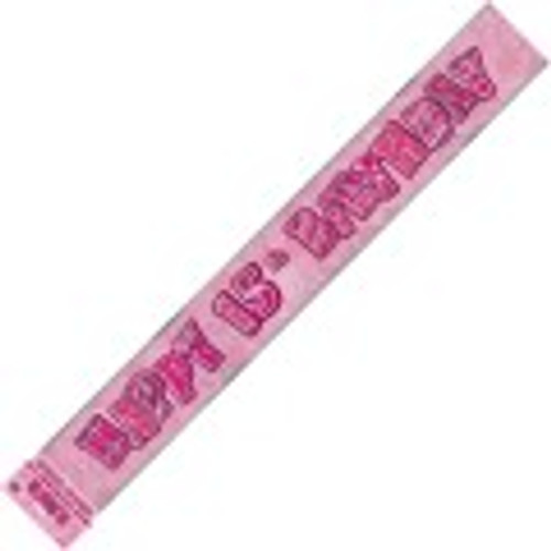 90233 Glitz Foil Banners 15th Birthday