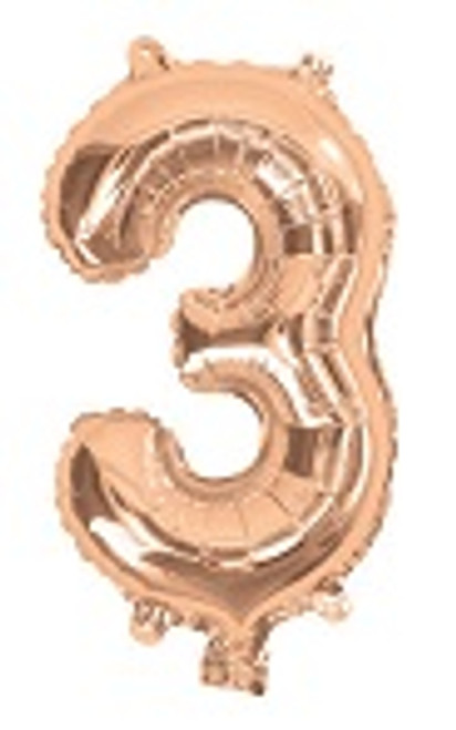 E4809 ROSE GOLD FOIL 35cm NUMBER 3