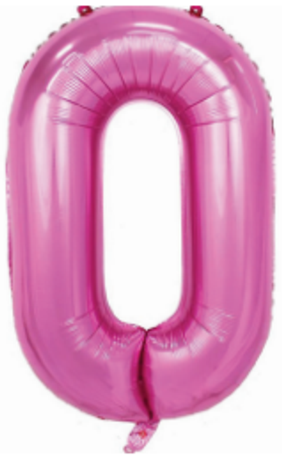 E4037 GIANT NUMERAL FOIL 86cm PINK 0